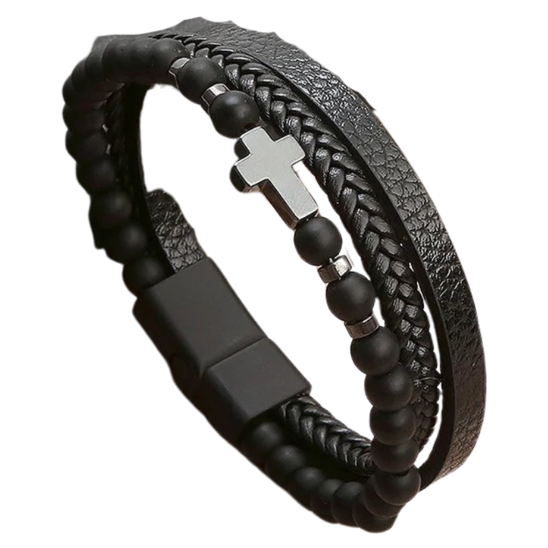 Pulseira Masculina Tríplice Divina