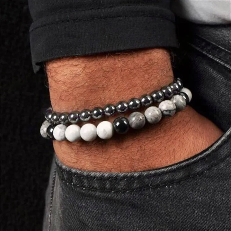 Pulseira Masculina Frisada Dupla Camada